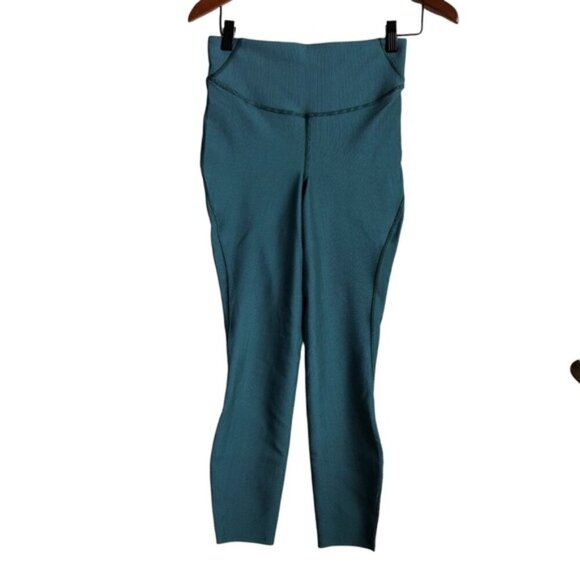 Lululemon Base Pace High-Rise Tight 25" Size 6 Two-Tone Ribbed Green Jas… - Picture 2 of 10